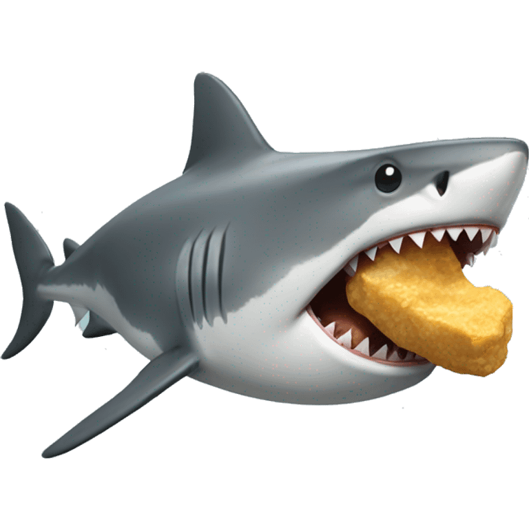 Shark eating nugget emoji