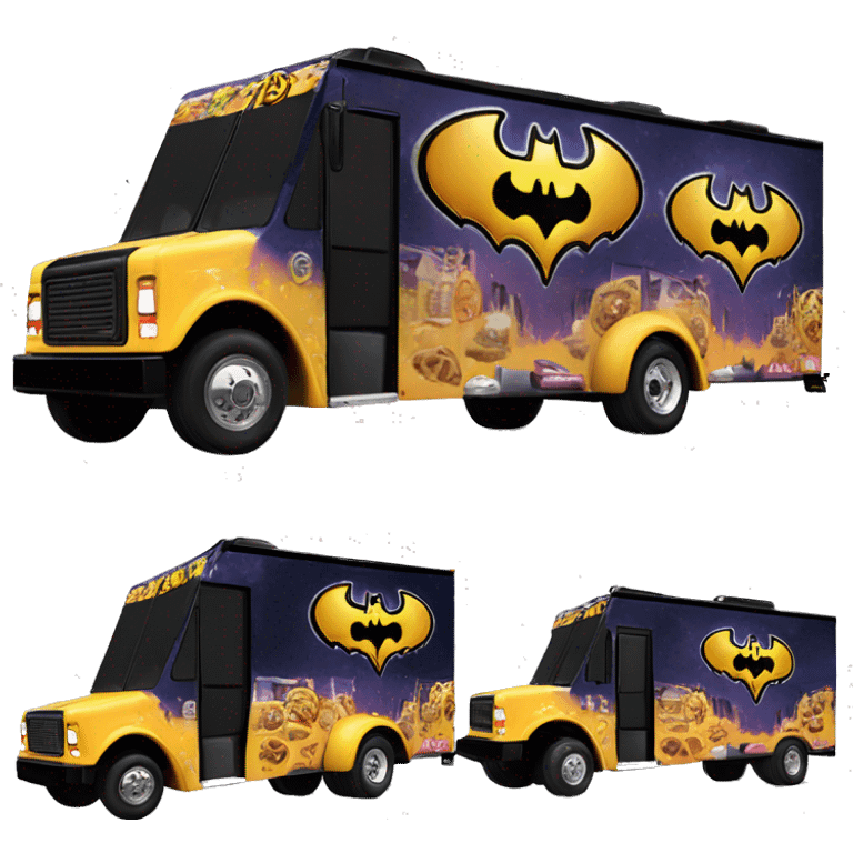 Batgirl’s fast hot rod 6 wheel food truck  emoji