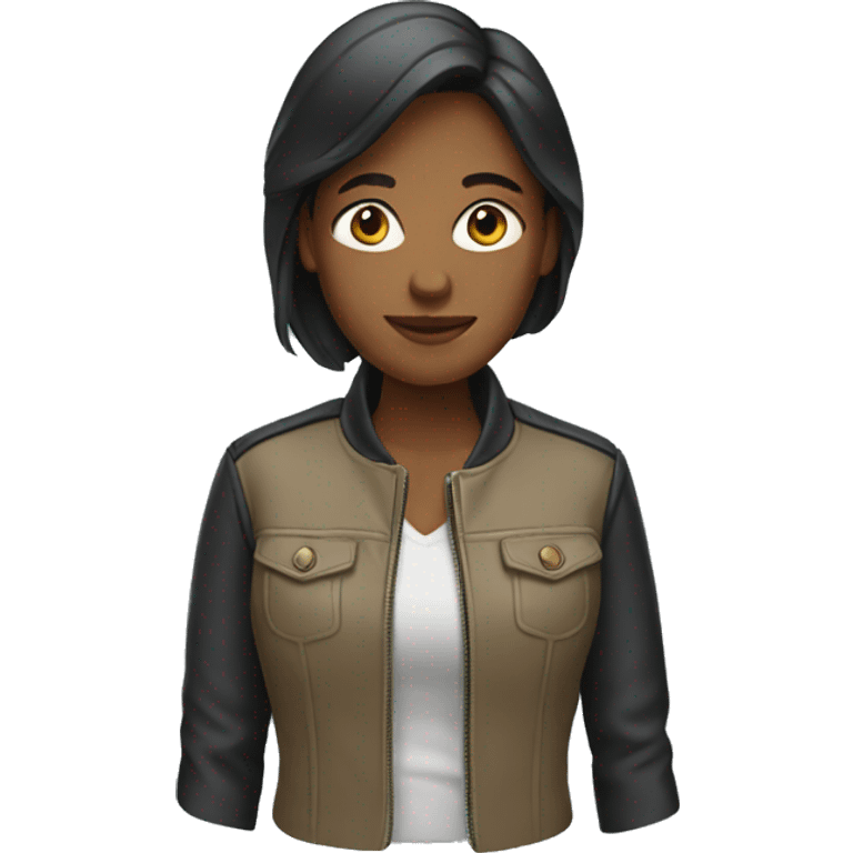 Woman with jacket emoji