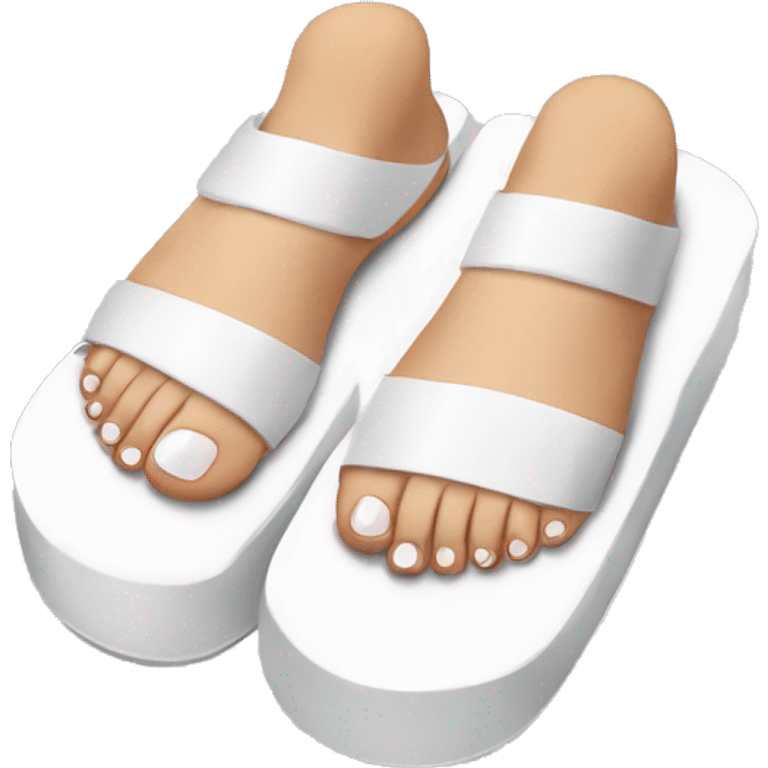 White pedicure  emoji