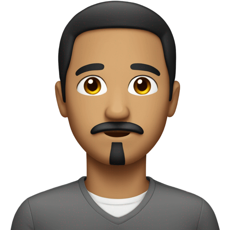 Latino man with black hair mustache and goatee emoji