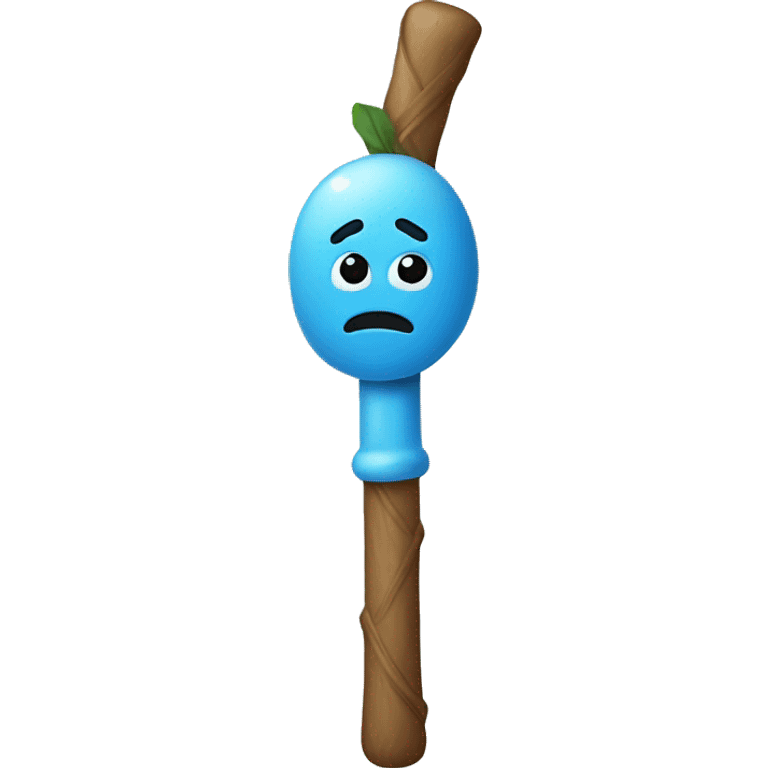 blue christmas stick emoji