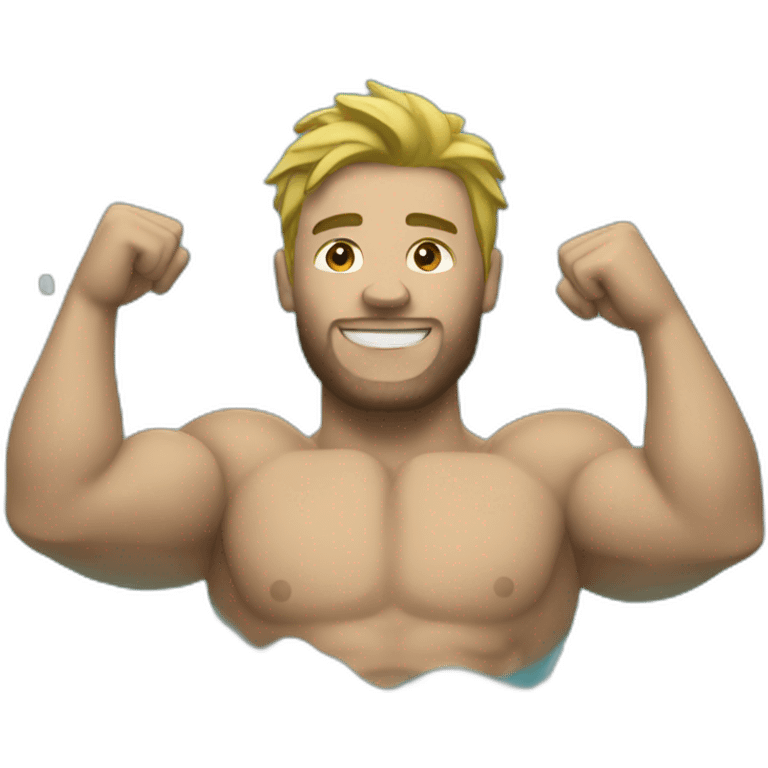 Rugby player in swing pool emoji