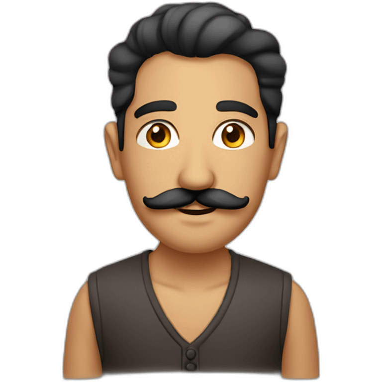 handsome moroccan man with a moustache emoji