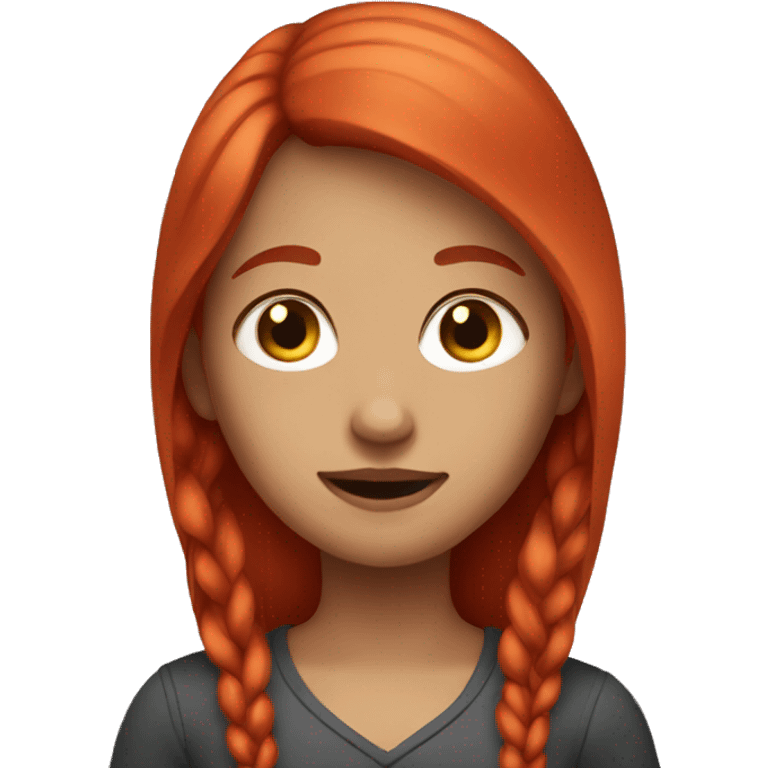 Girl with long red hair emoji