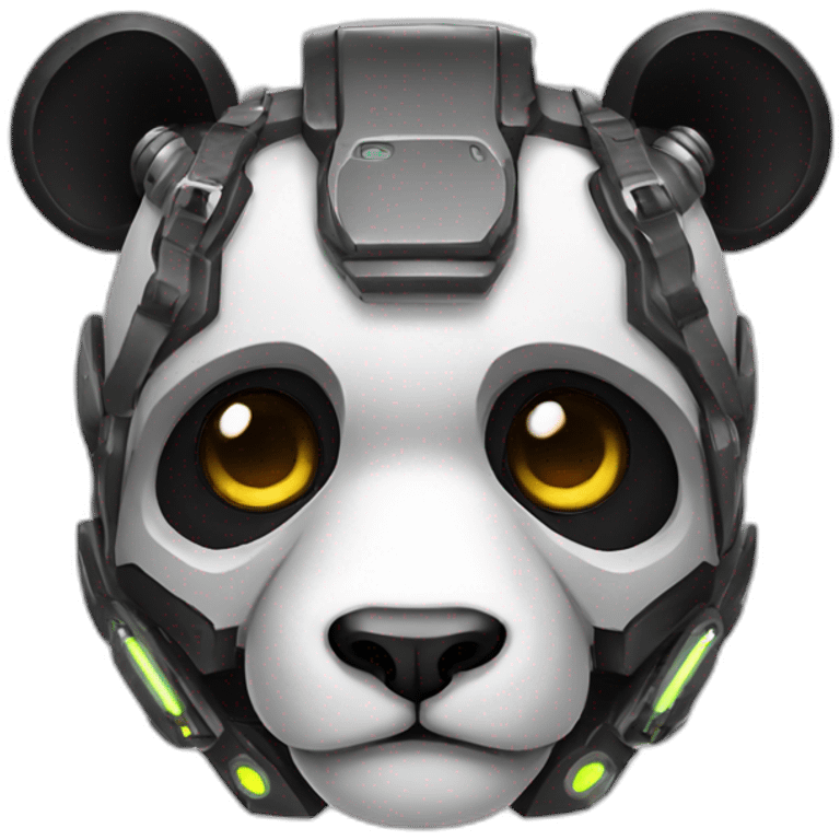 cyborg panda emoji