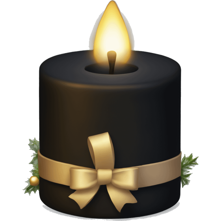 Black Christmas candle emoji