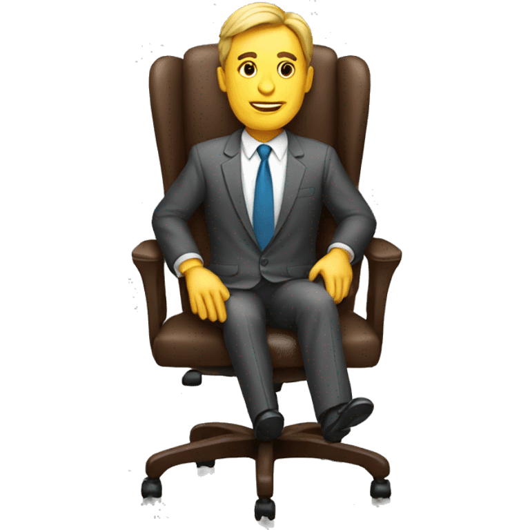 businessman in a chair emoji