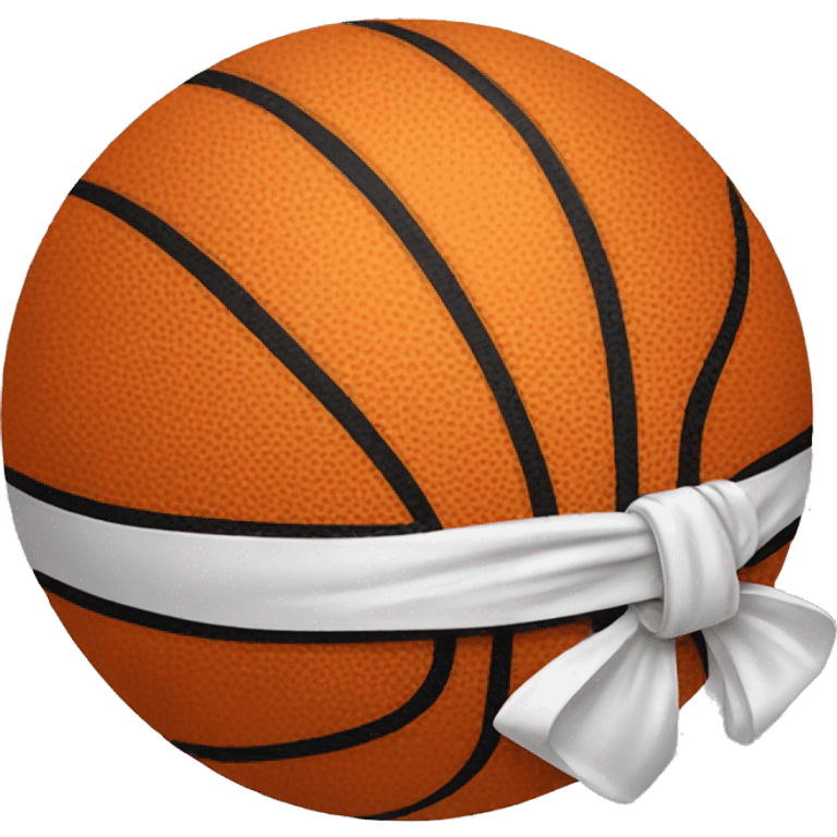 Basketball with bow emoji