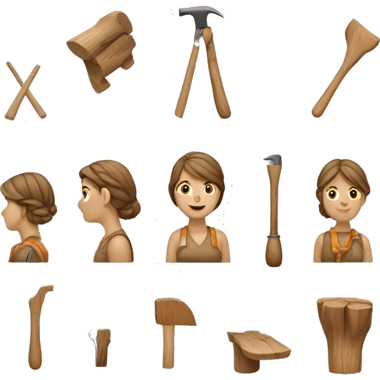 wood work ladie  emoji