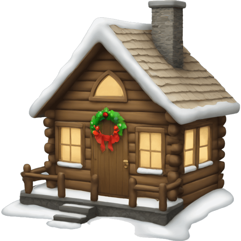 christmas cabin emoji