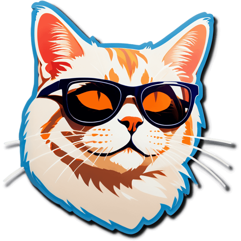 Cat with sunglasses emoji