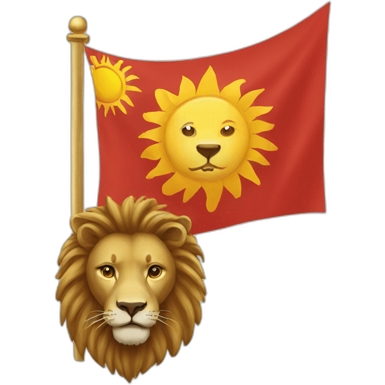 Lion and sun flag emoji