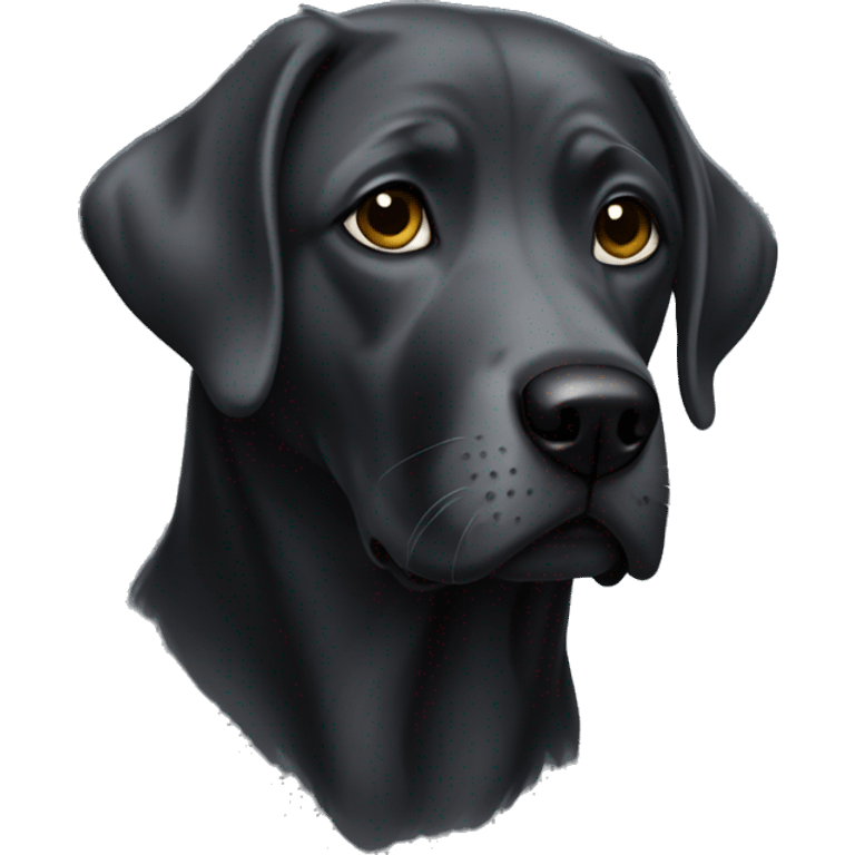 A charcoal lab emoji