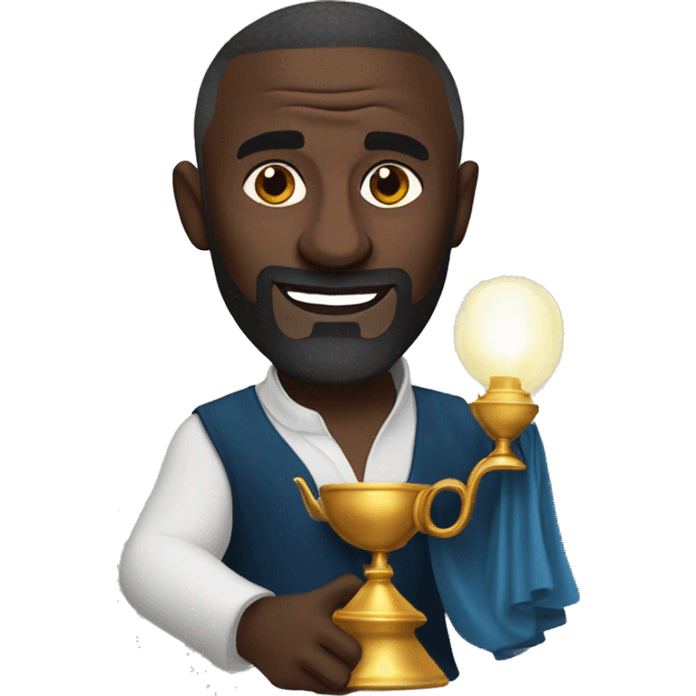 idris elba genie with lamp emoji