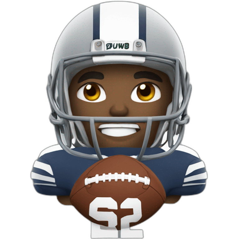 american football player arms cross mad face emoji