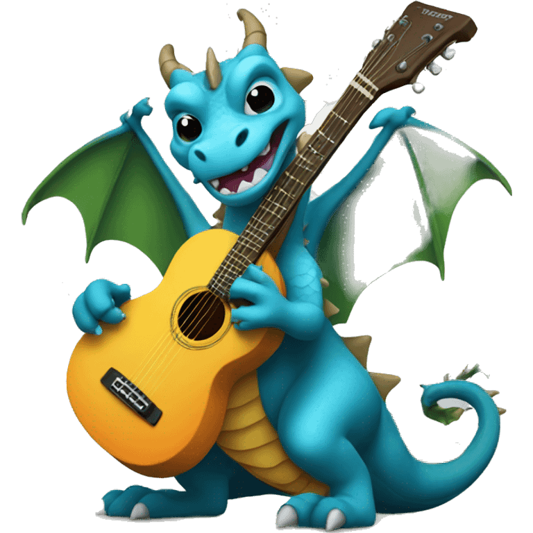 dragon with guitar emoji