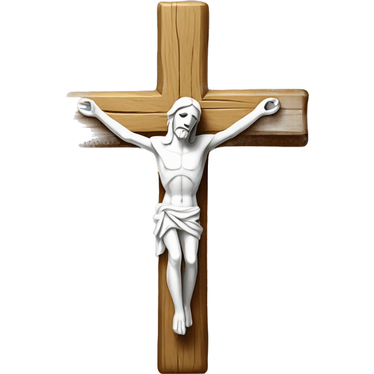 white crucifix wooden made without jesus emoji