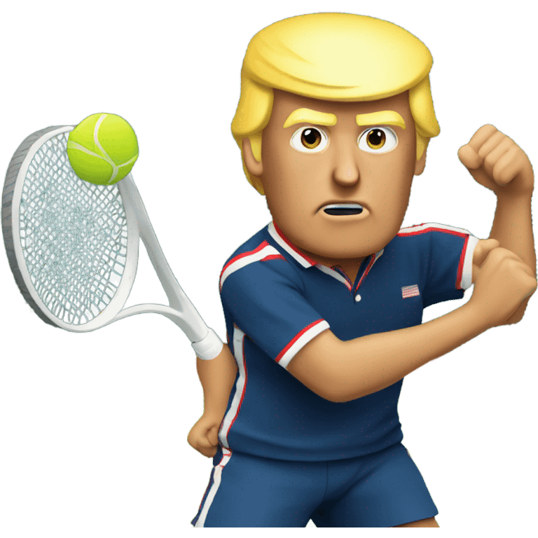 Trump playing tennis emoji