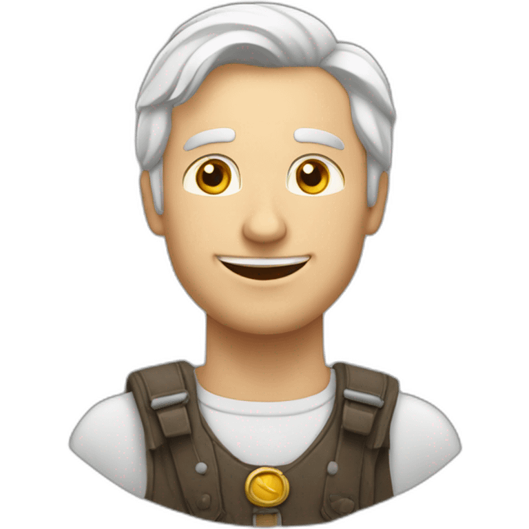 white northeuropean man saying thank you emoji