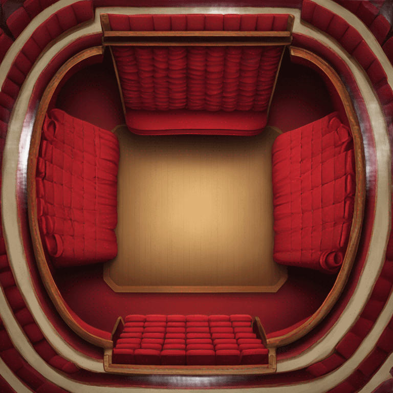 movie theater red seat  top view emoji