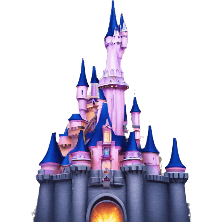 Disneyland paris castle with fireworks emoji