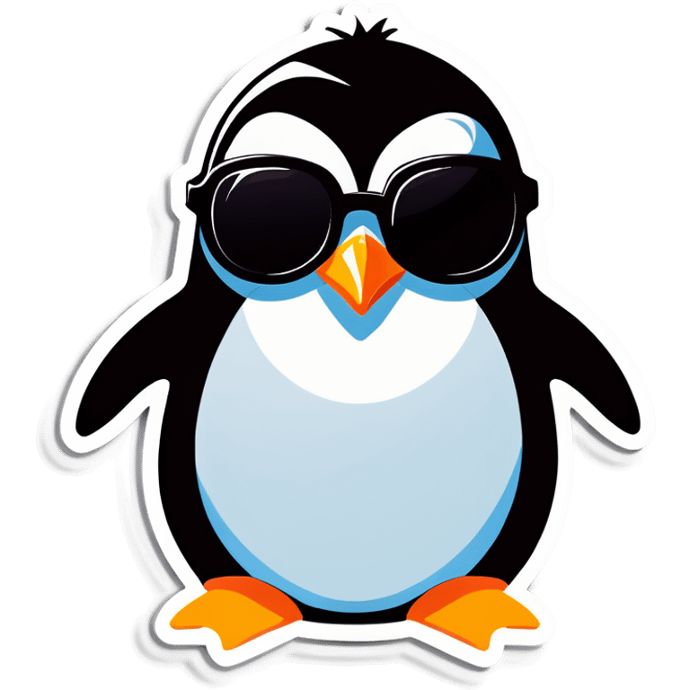 Penguin with sunglasses  emoji