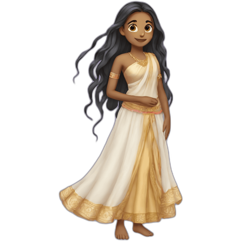 Indian girl fairy long hair emoji