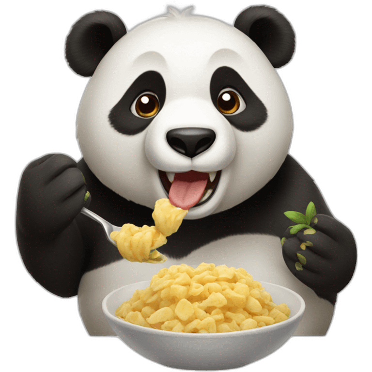 Oso Panda comiendo emoji