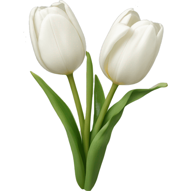 white tulips emoji