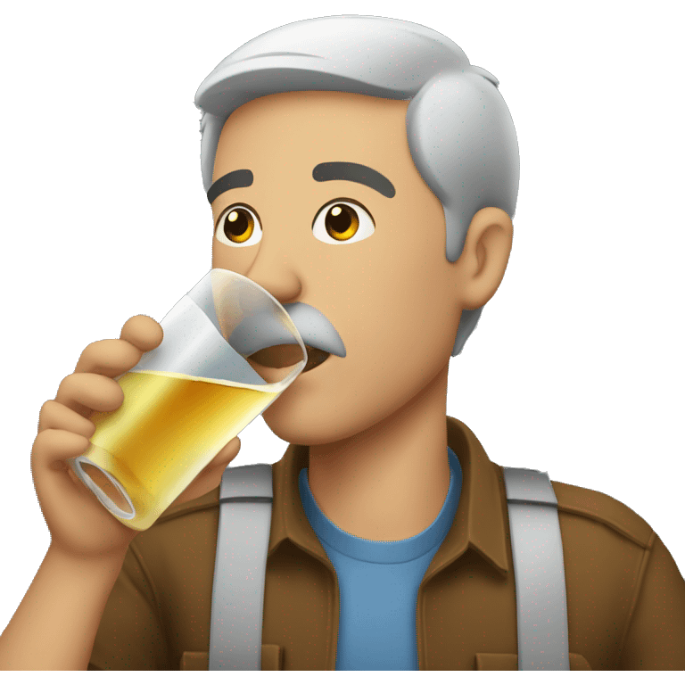 man drinking vodka emoji