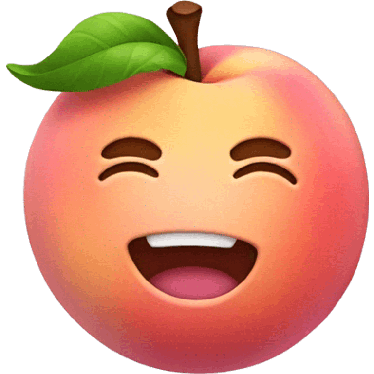 pink peach with bow  emoji