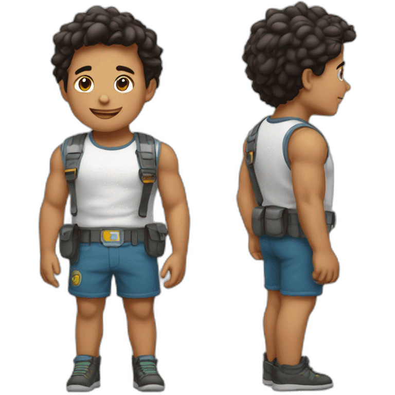 un niño un poco musculoso  emoji