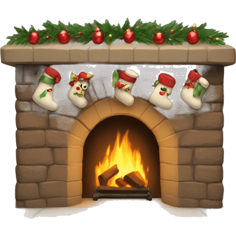 Decorated fireplace emoji