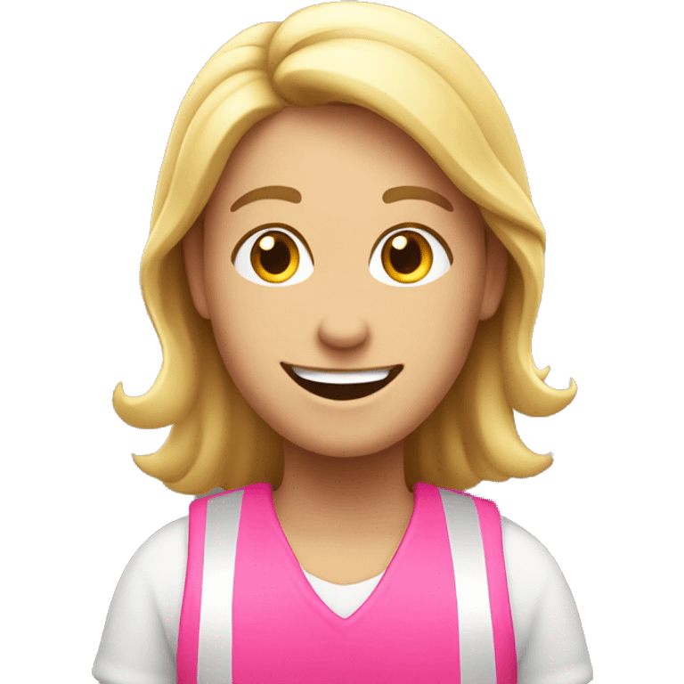 Happy autoservice worker (pink) emoji