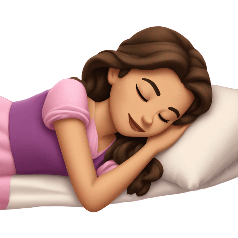 Sleeping brunette beauty Disney emoji