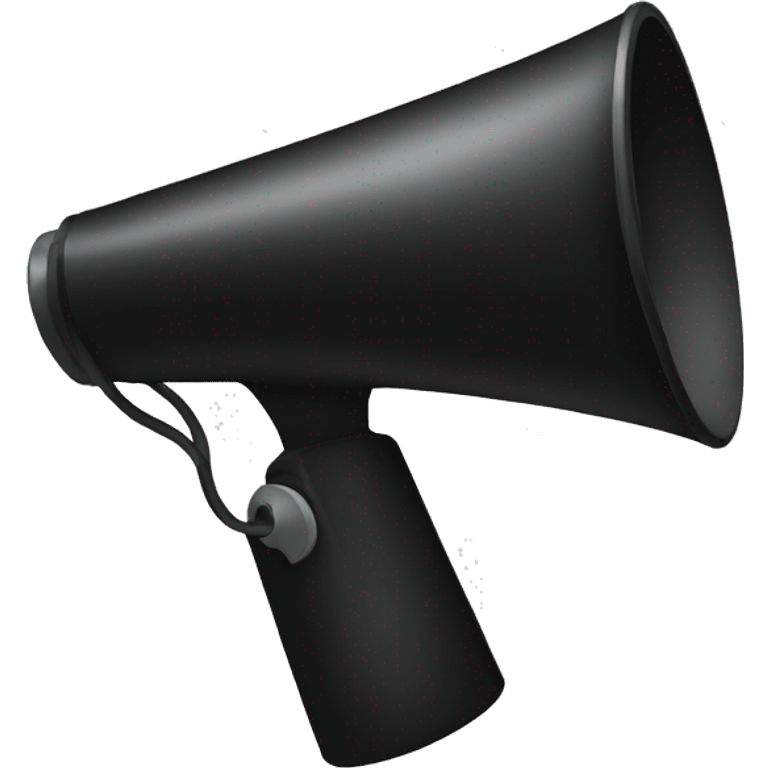 black megaphone emoji