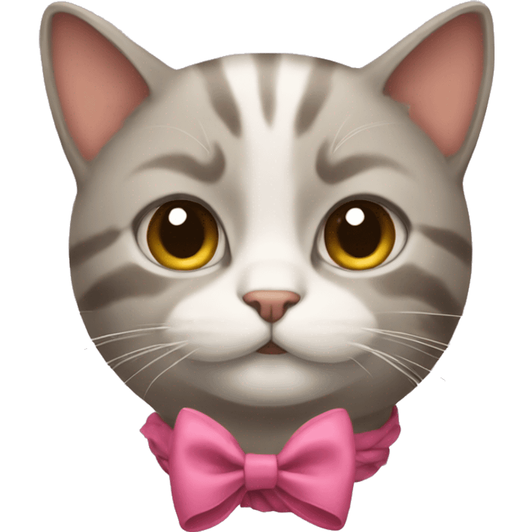 cat with a bow emoji