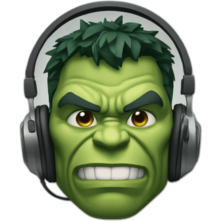 hulk on headphones emoji