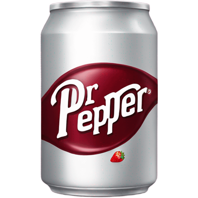 Can of dr.pepper with strawberry  emoji