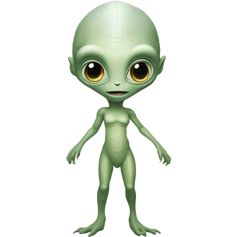 a Reptilian alien white woman, full body emoji