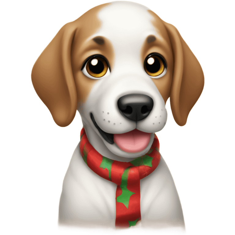 Christmas puppy emoji