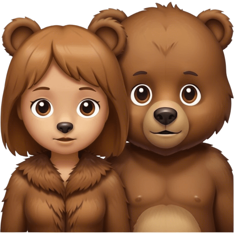 1girl bear and 1boybear emoji