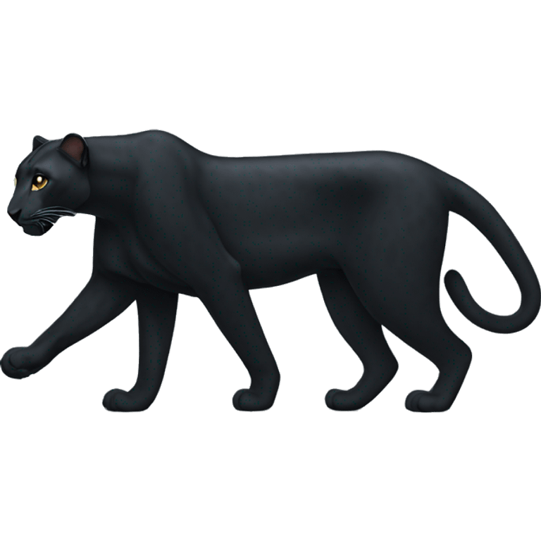 Black Leopard walking emoji