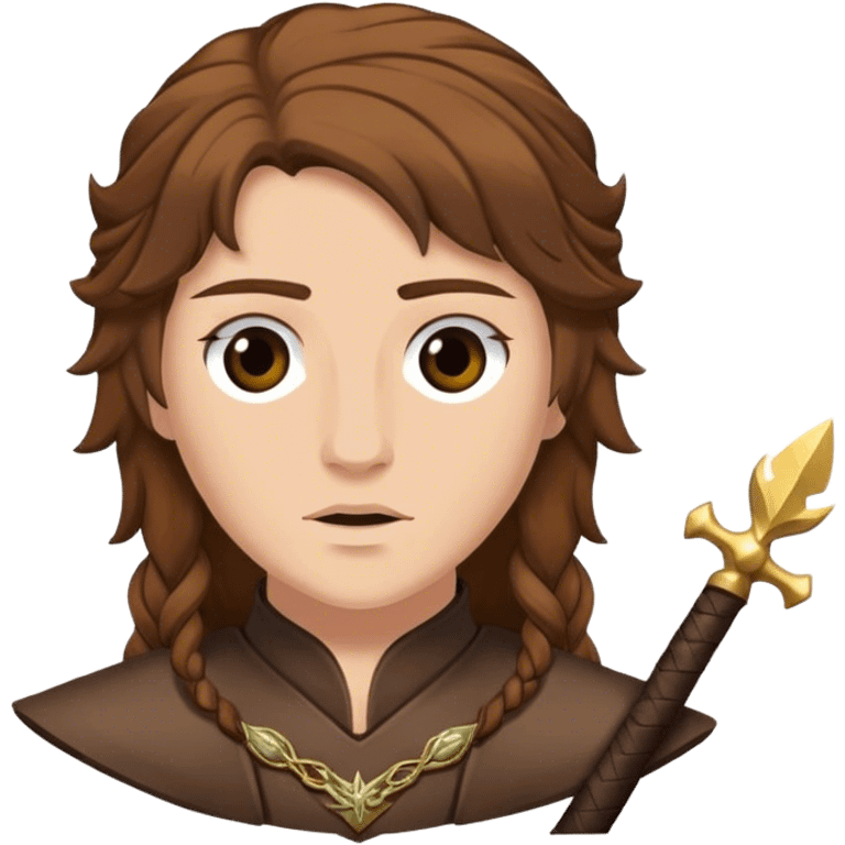 joyeuse frey from game of thrones, brown hair emoji