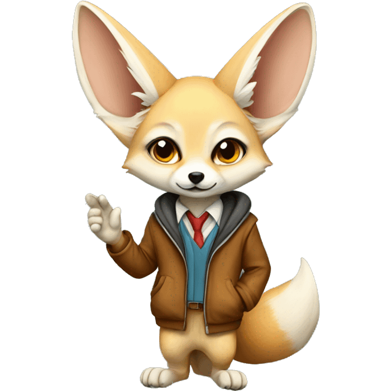 Fennec Fox as a student emoji