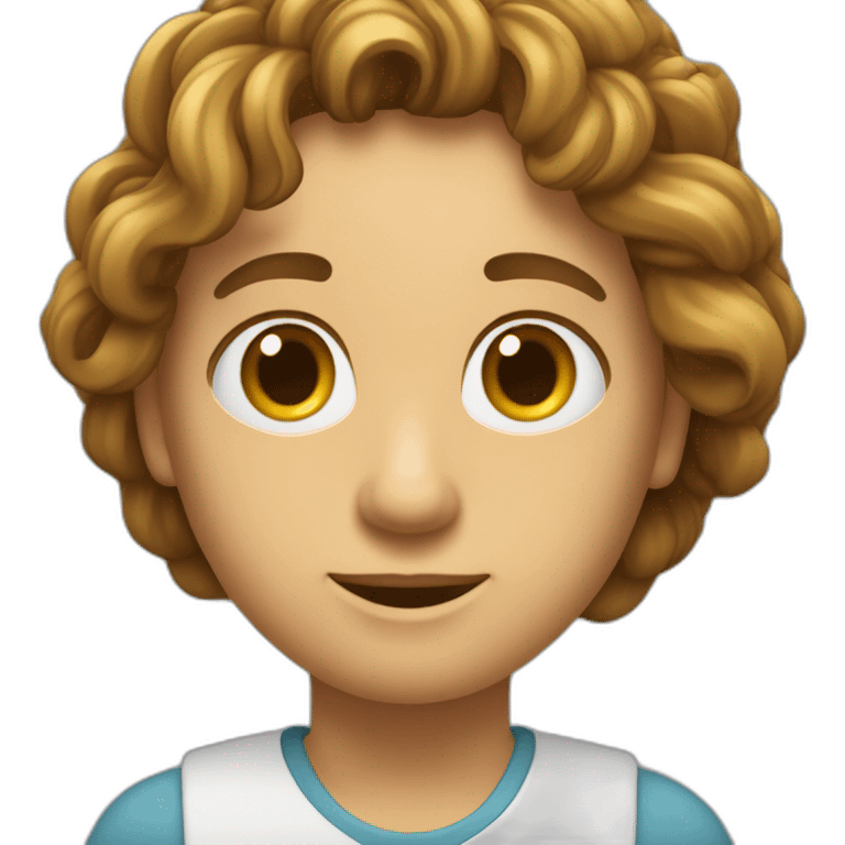 Un mec avec les cheveux mi long et une petite cicatrice sur le front  emoji