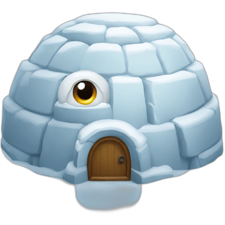 igloo with two eyes outside emoji