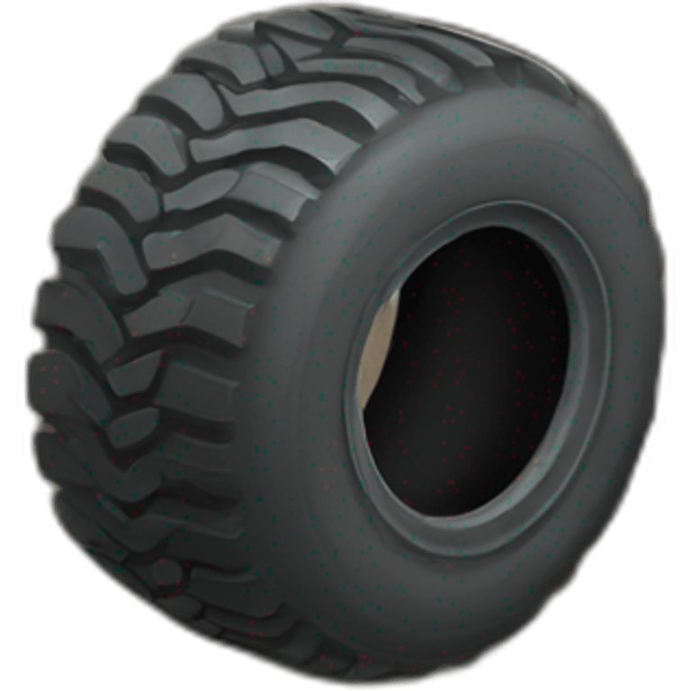 A colored tire buried in the ground emoji