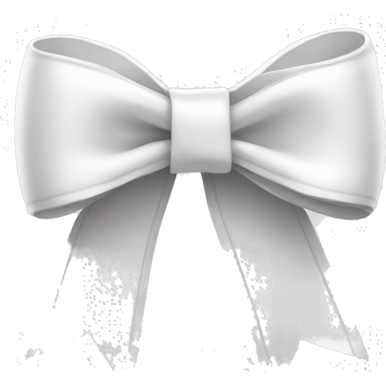 white ribbon bow emoji